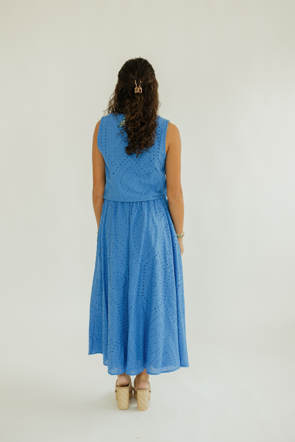 Violet Blue Eyelet Tank Top