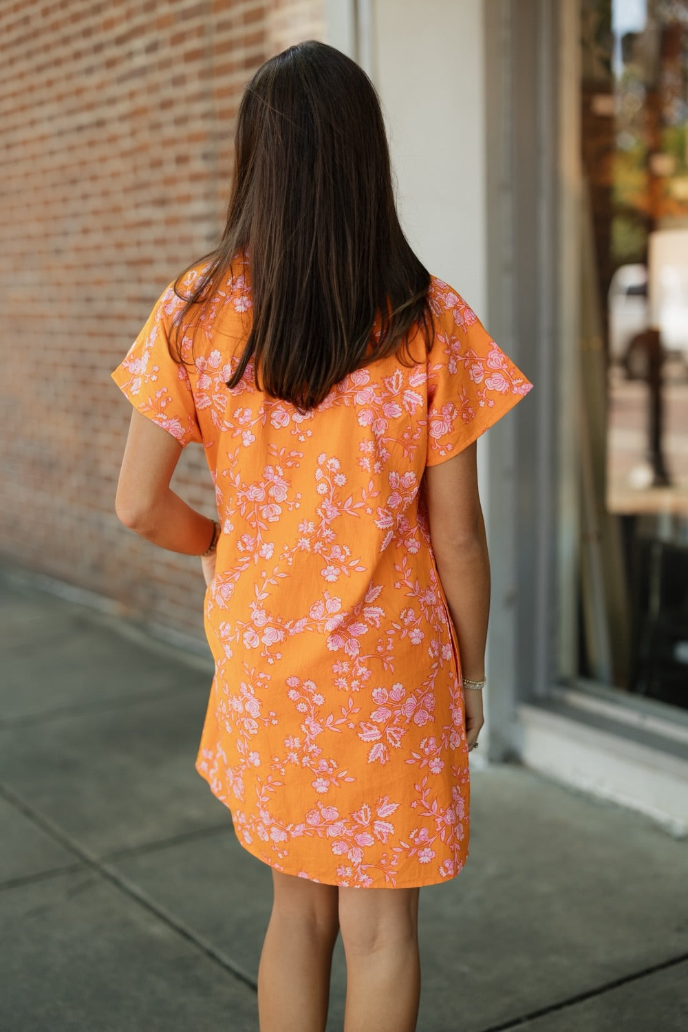 Jan Short Sleeve Floral Shift Dress (XS-XL)