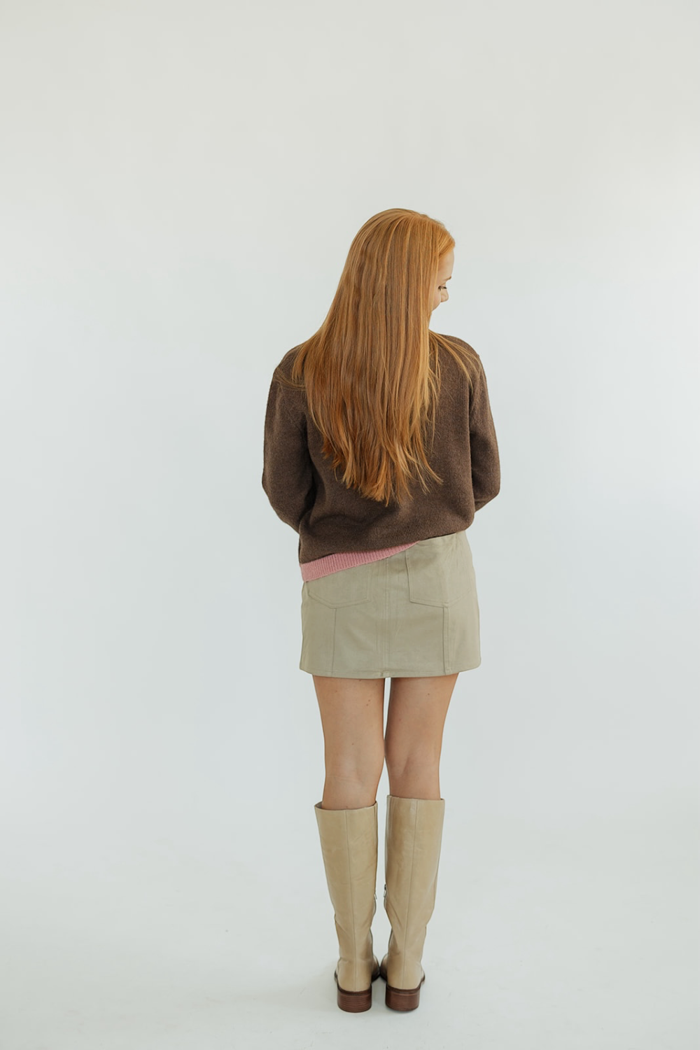 Pink Trim Espresso Cardigan (S-XL)