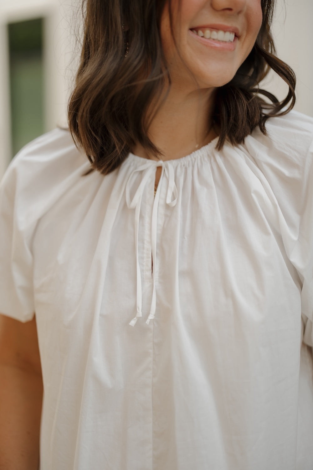 JuJu White Cotton Blouse