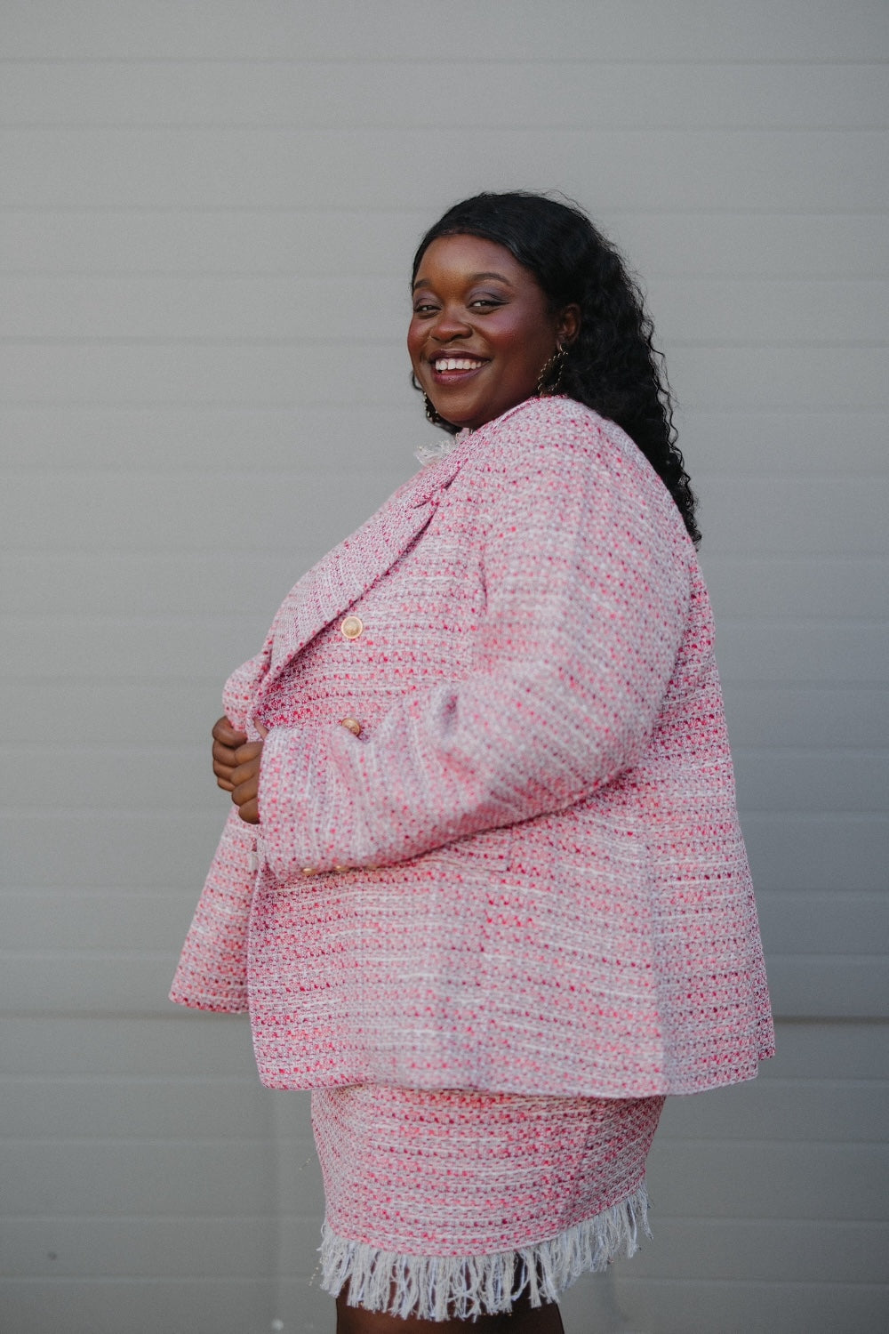 Tessa Tweed Double Breasted Blazer