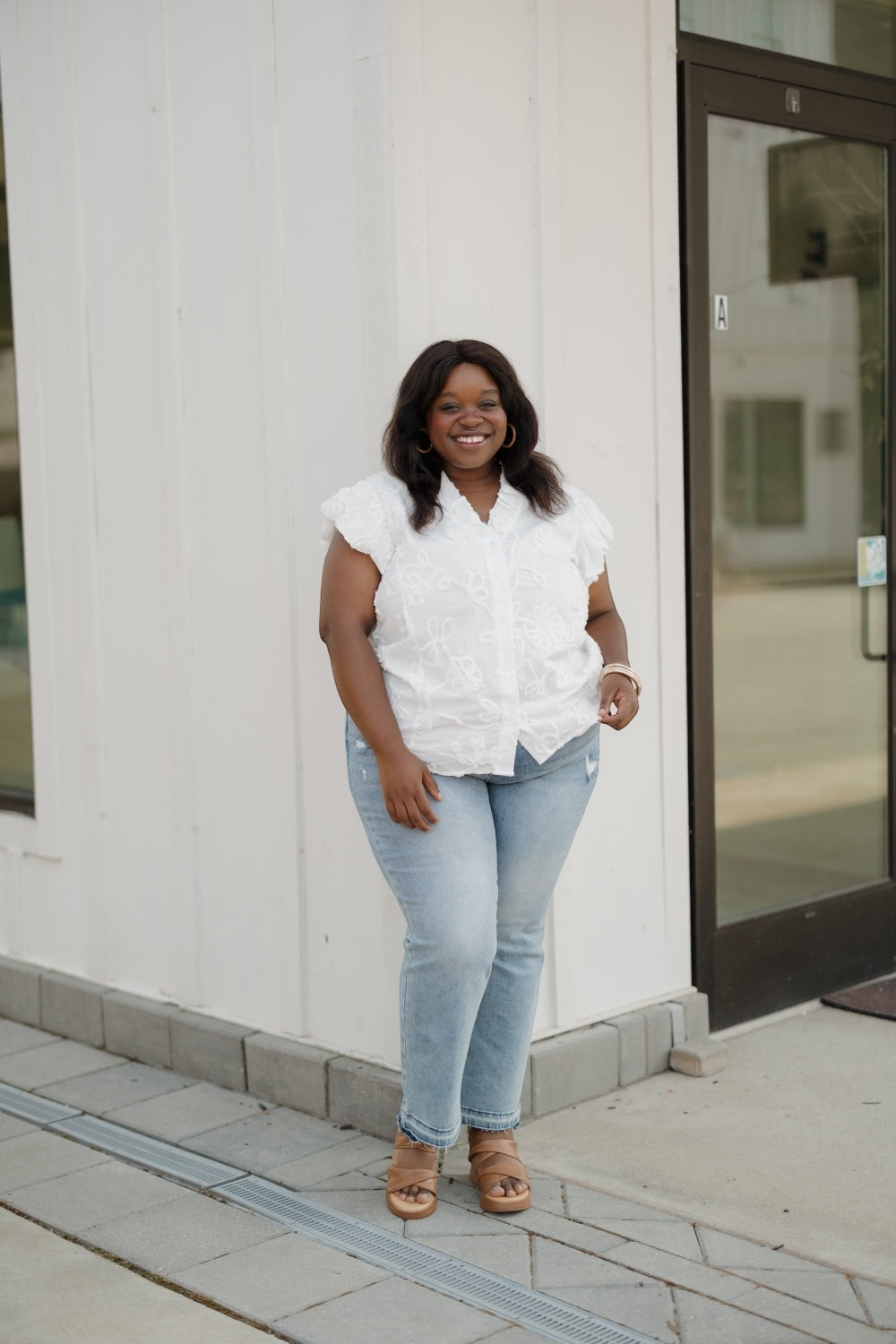 Wendy Ruffle Collar Top (S-2XL)