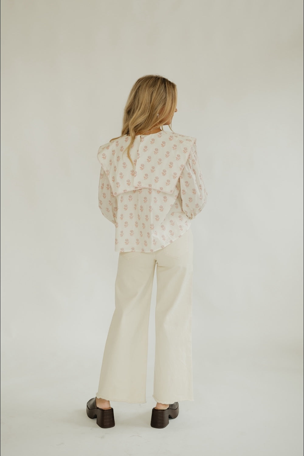 Brady Oversized Collar Floral Blouse