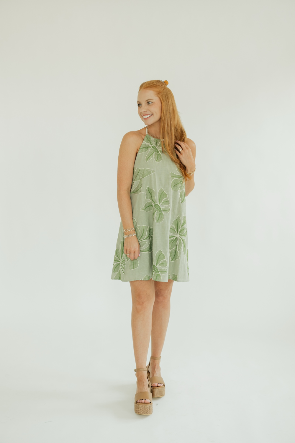 Trapez Sage Mini Dress