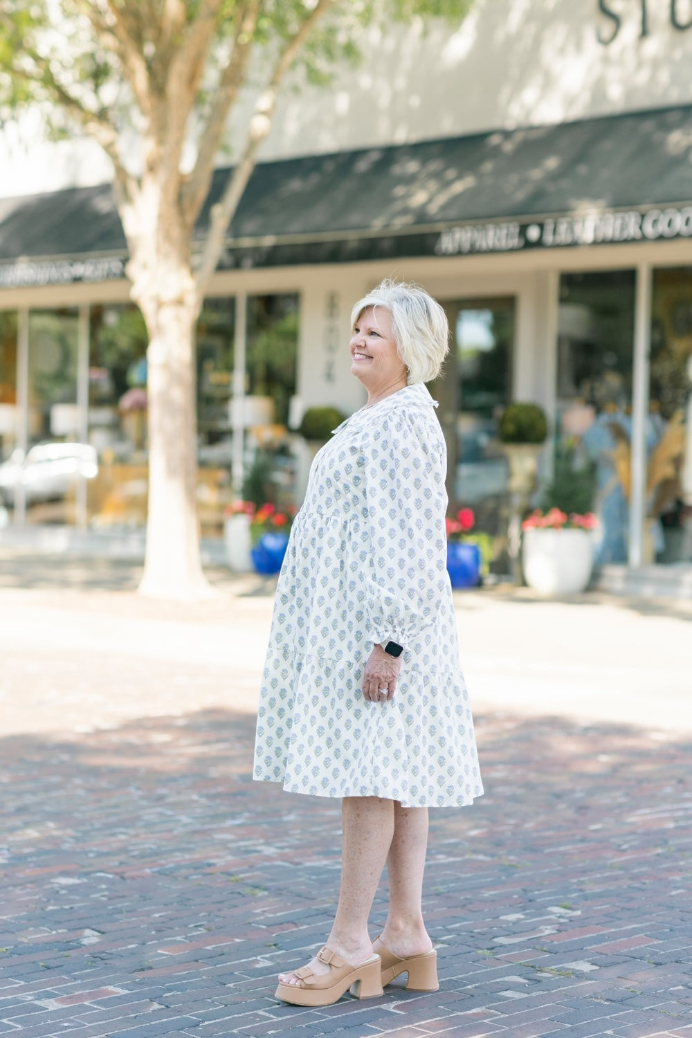 Cindy Floral Collar Midi Dress (S-3XL)