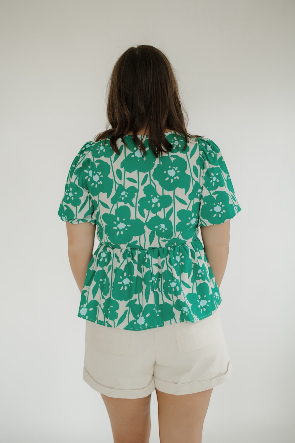 Sara Floral Peplum Top (S-3XL)