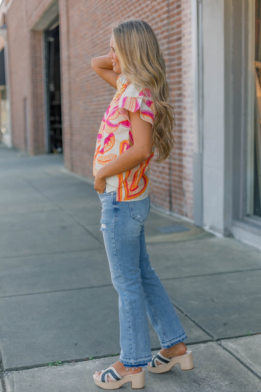 Joy Outline Palms Top by Maude