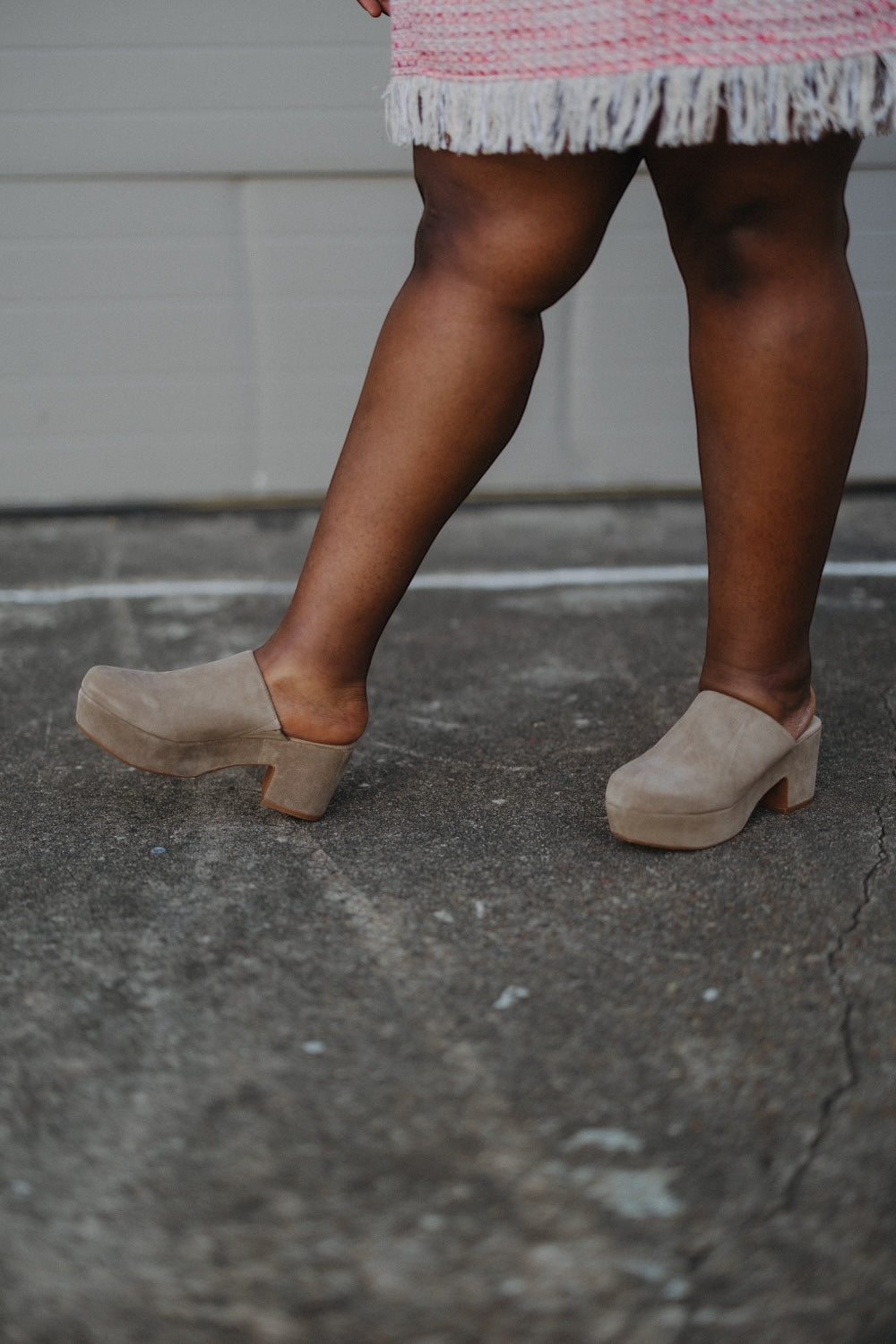 Ginette in Taupe Suede by Chocolat Blu