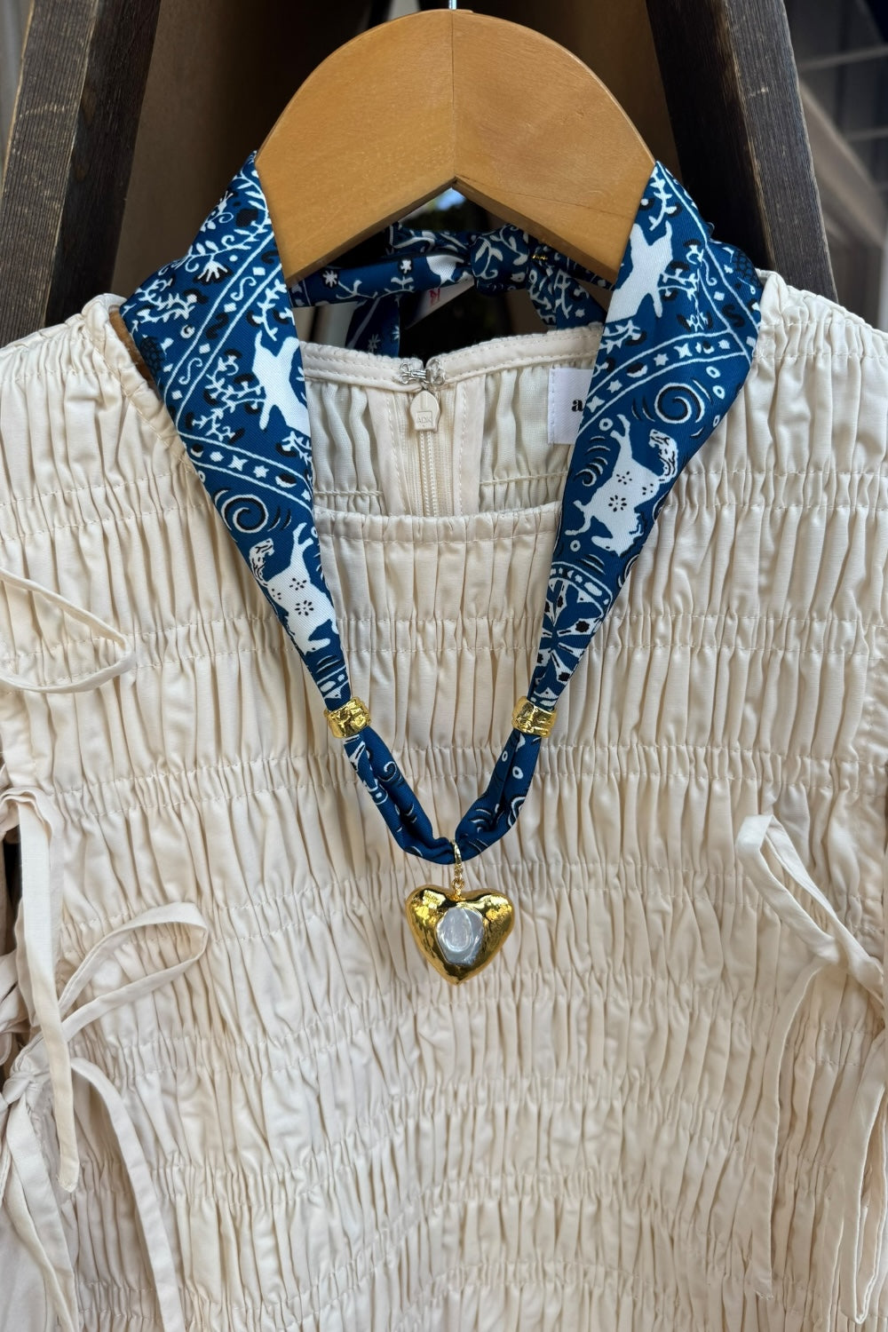 Single Heart Navy Game Day Twilly