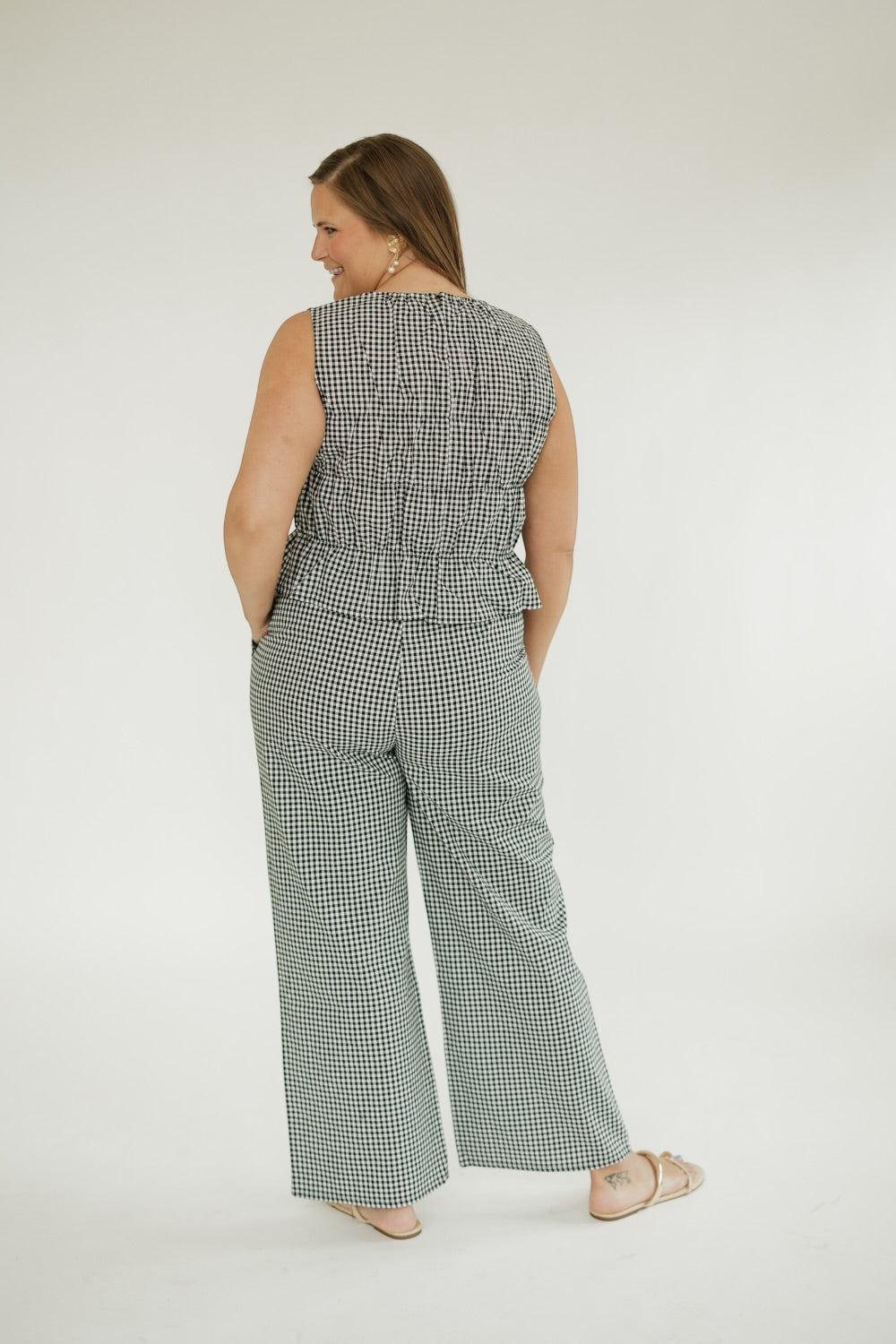Tessa Black Gingham Tank (XS-XL)
