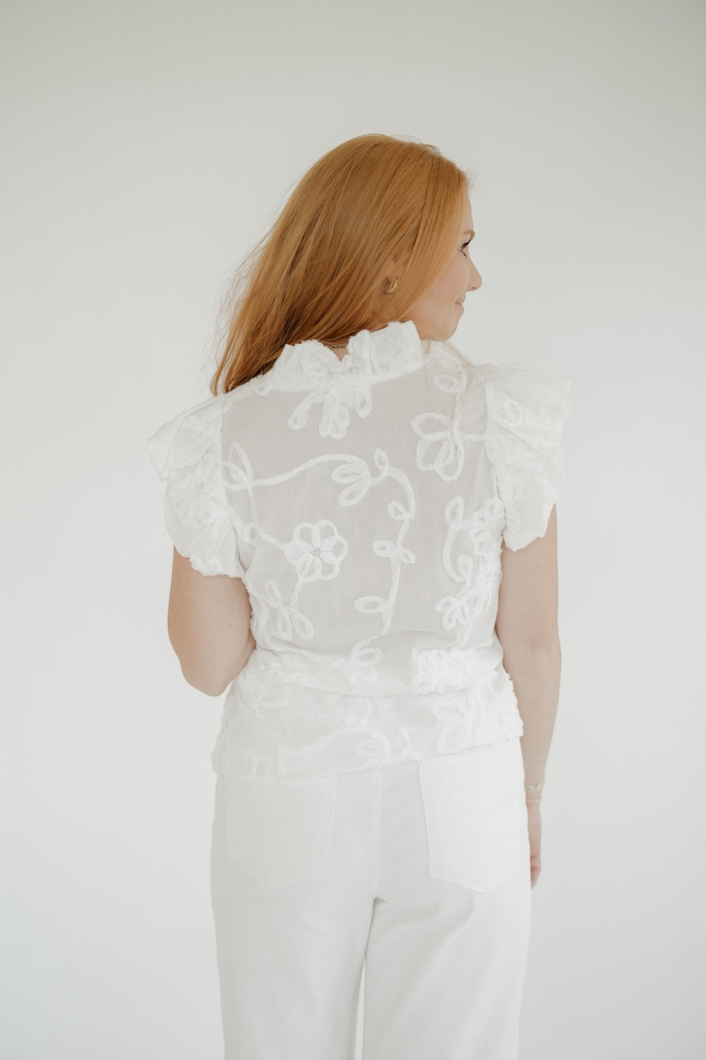 Wendy Ruffle Collar Top (S-2XL)
