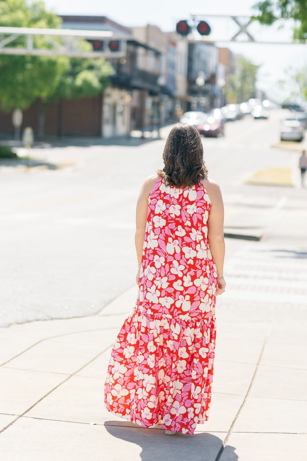 Tremezzo Floral Print Halter Maxi Dress (XS-XL)