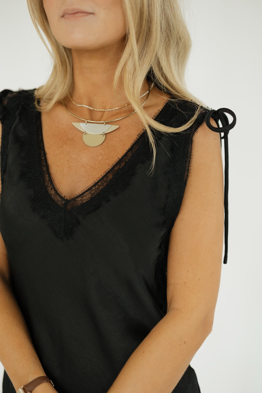 Racquel Black Lace Trim Slip Dress (XS-XL)