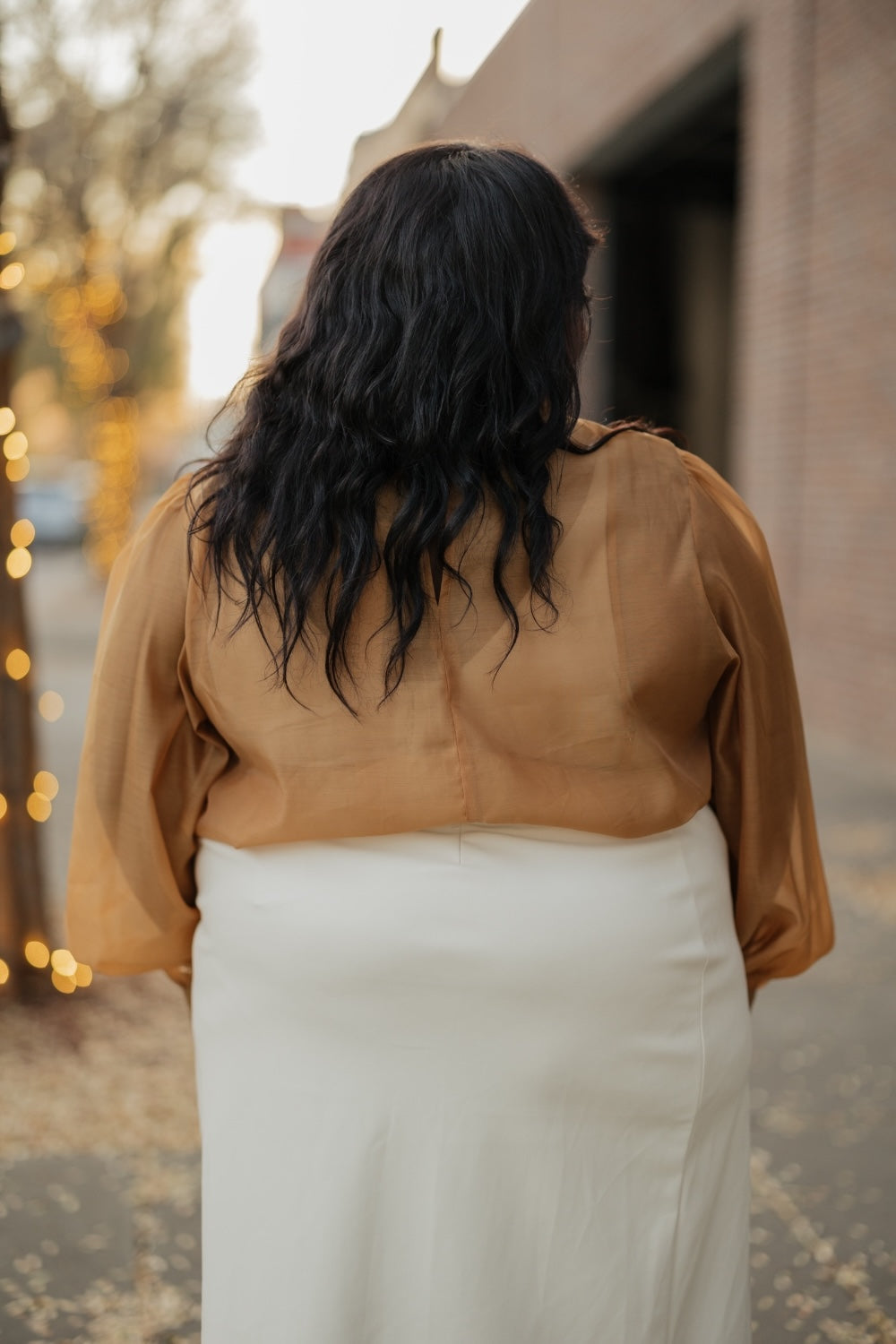 Carissa Camel Organza Bow Top (S-3XL)