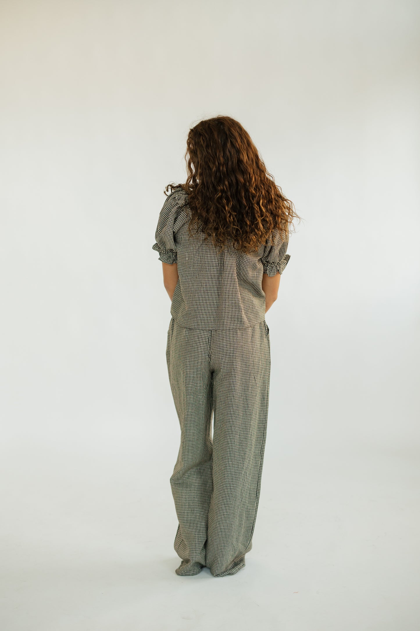 Bijou Gingham Linen Top