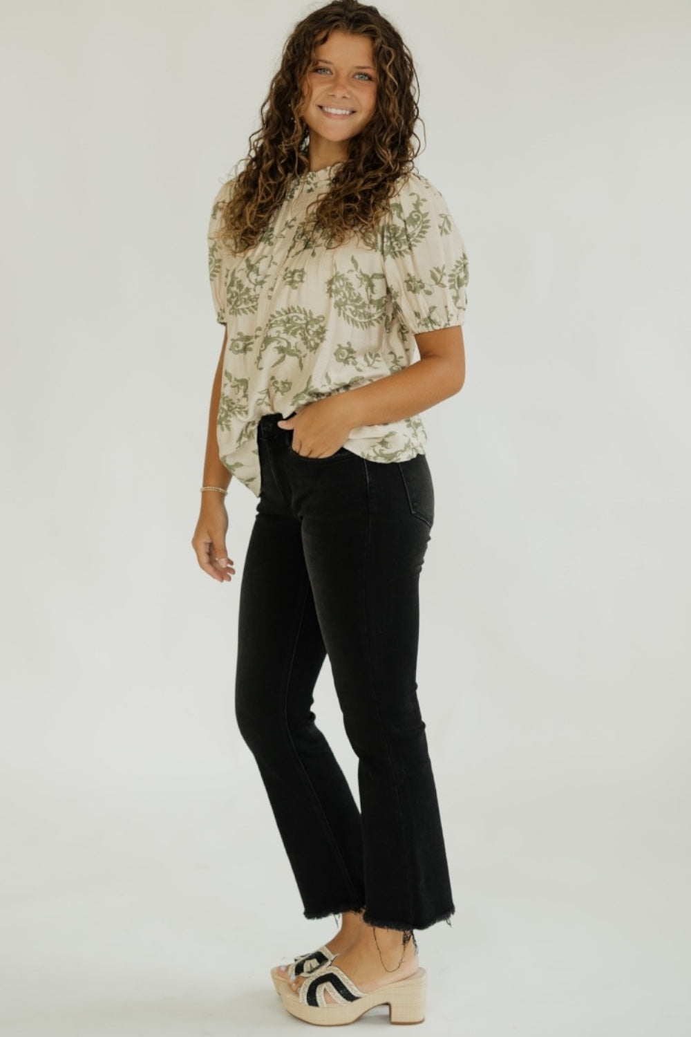 Black Mid Rise Crop Flare Jeans (0-22)