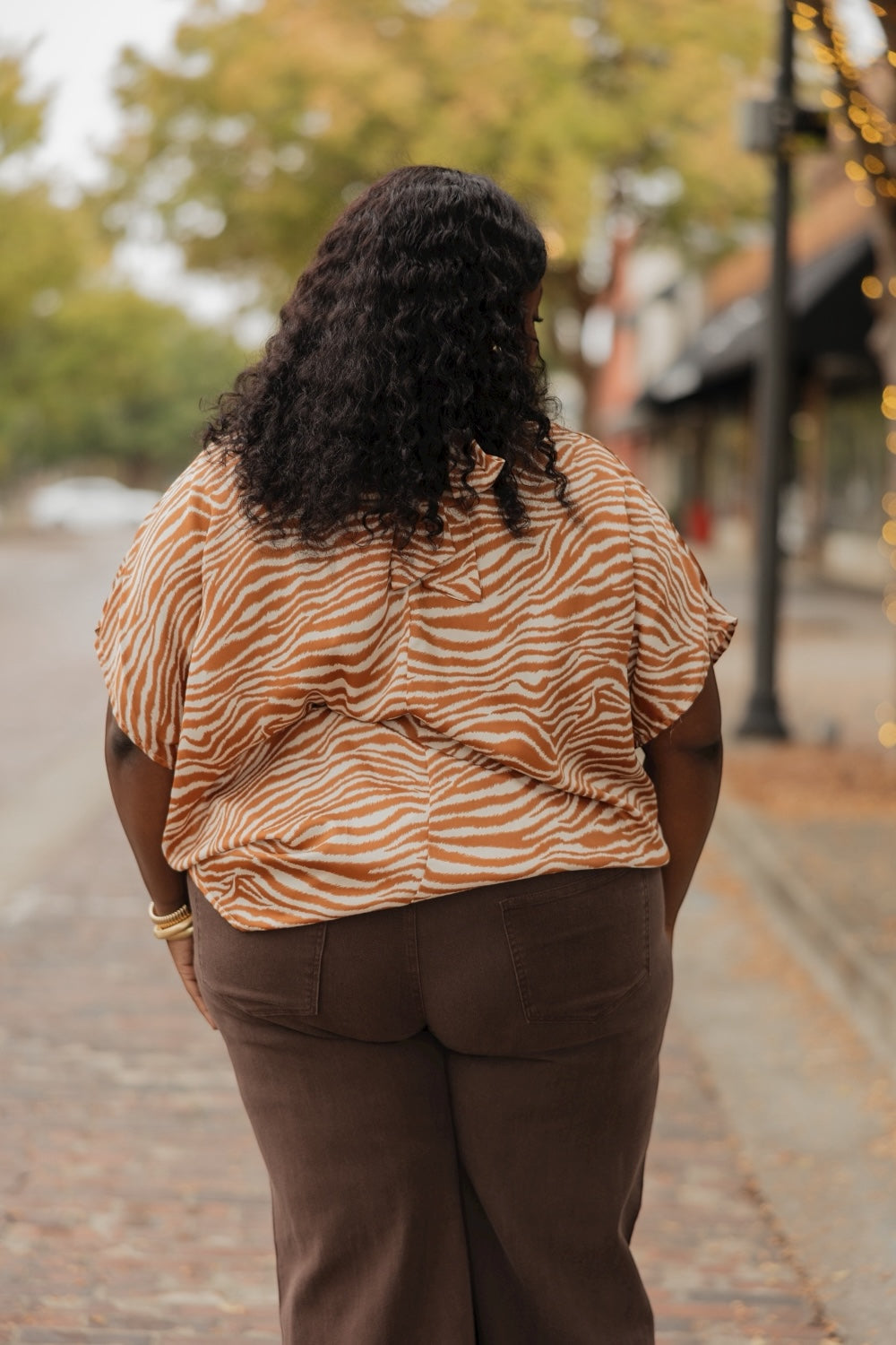 London Zebra Print Satin Top (S-3XL)