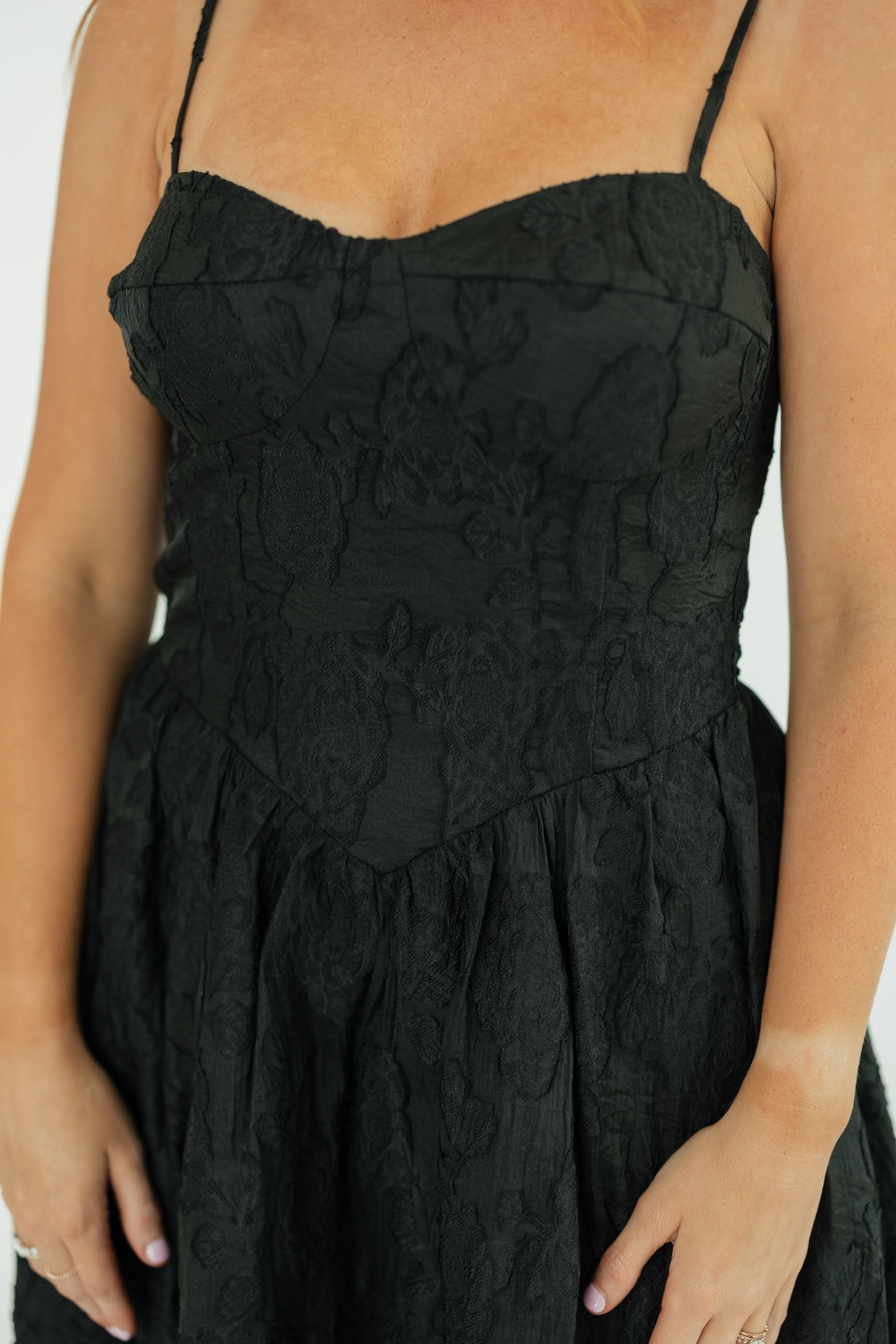 Ingrid Black Midi Dress
