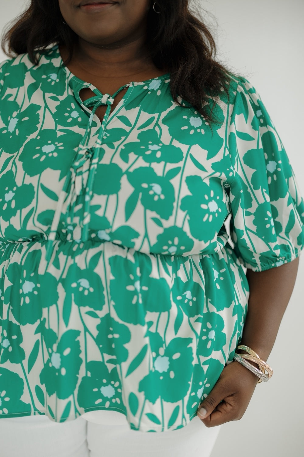Sara Floral Peplum Top (S-3XL)