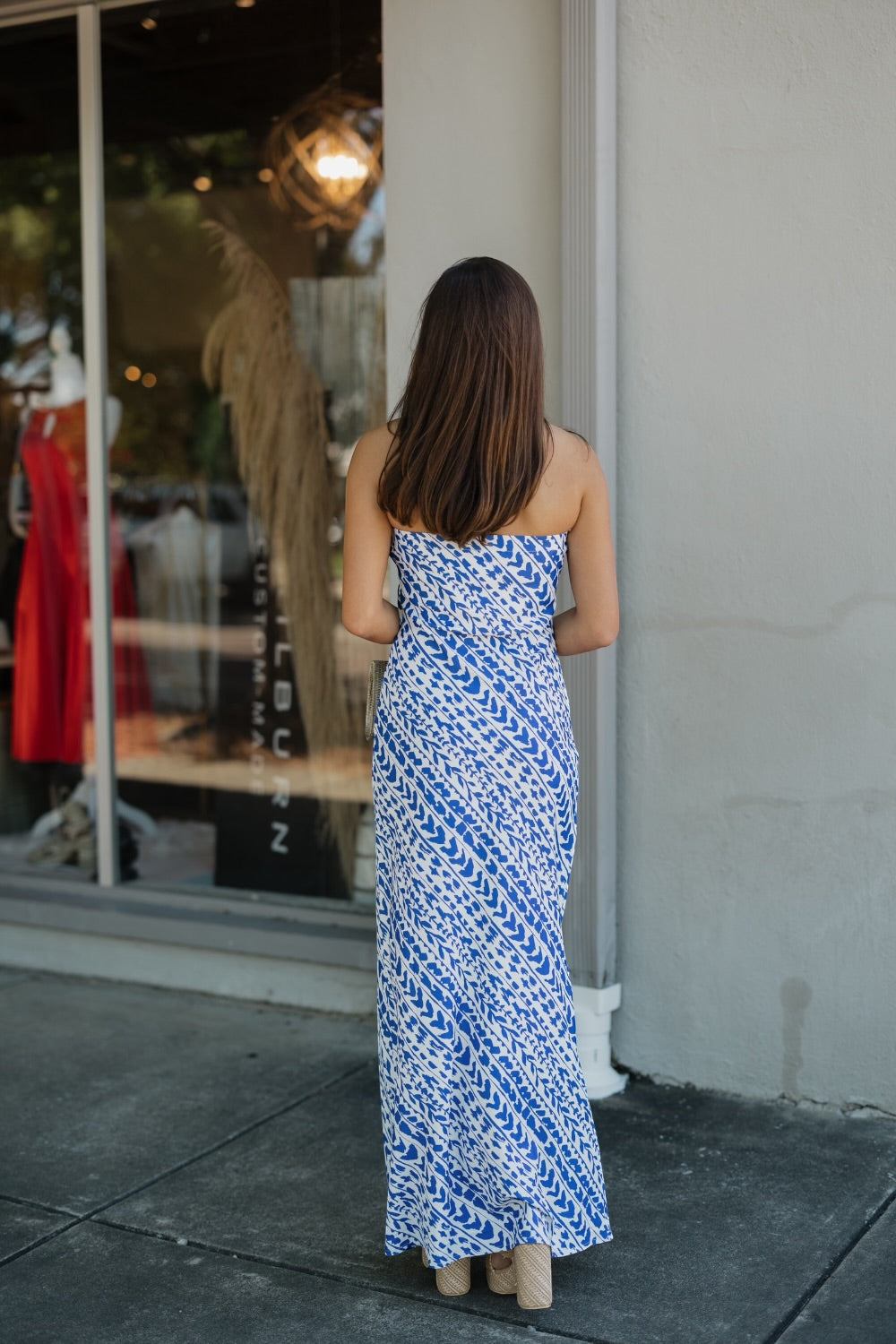 Eliana Cobalt Trail Midi Dress