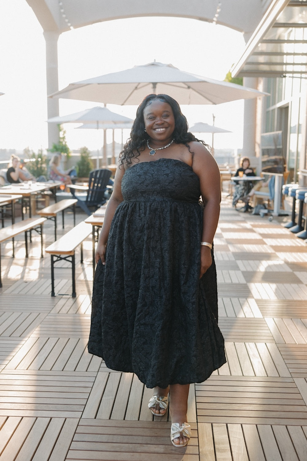 Arielle Jacquard Belle Strapless Maxi Dress (XS-3XL)