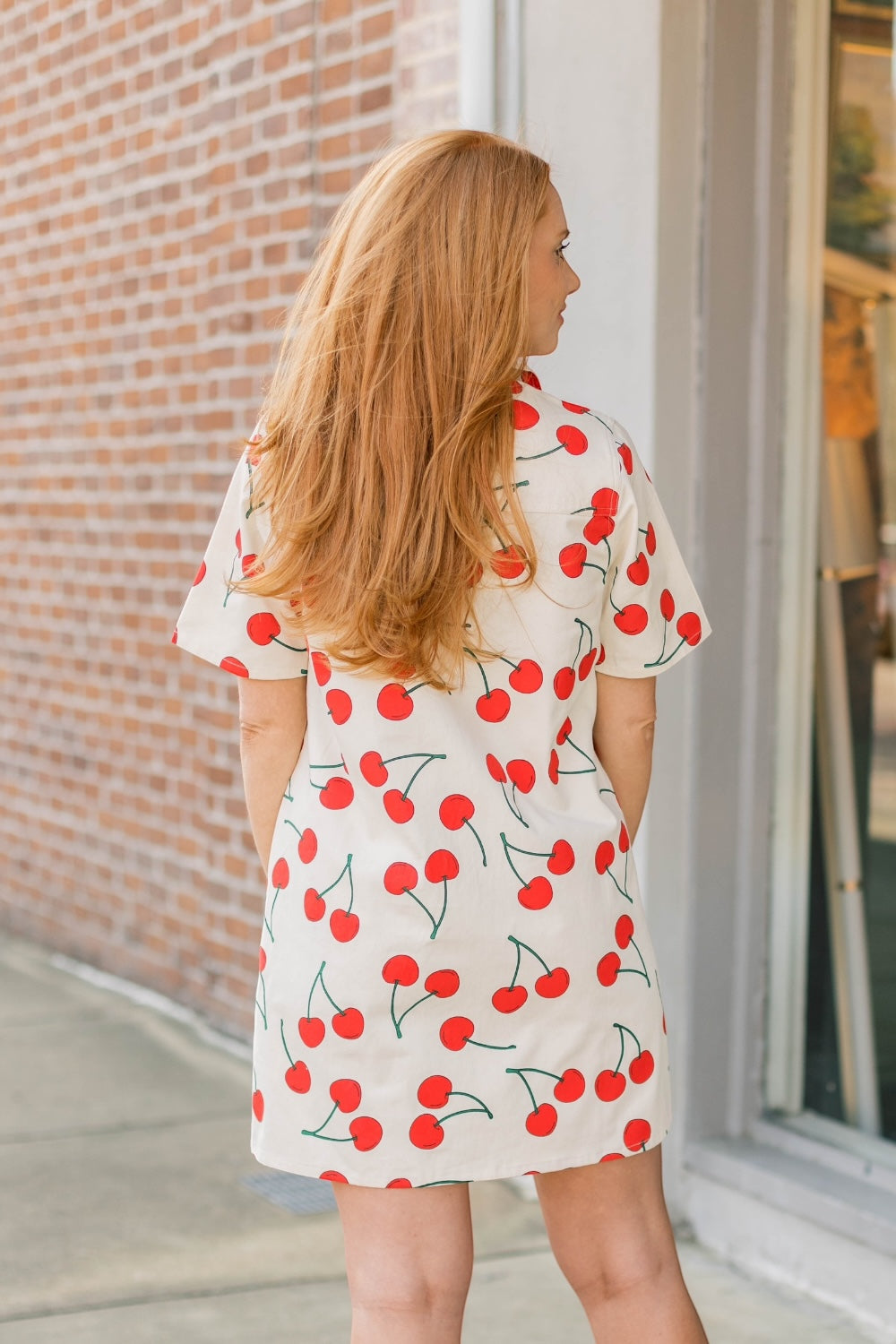 Cherry Print Shift Dress