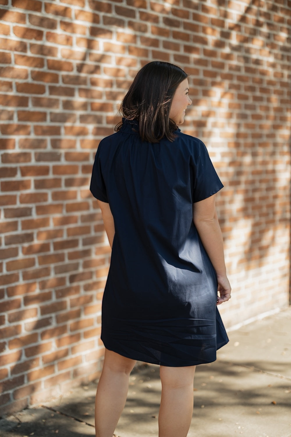 Emma Navy Shift Dress (S-3XL)