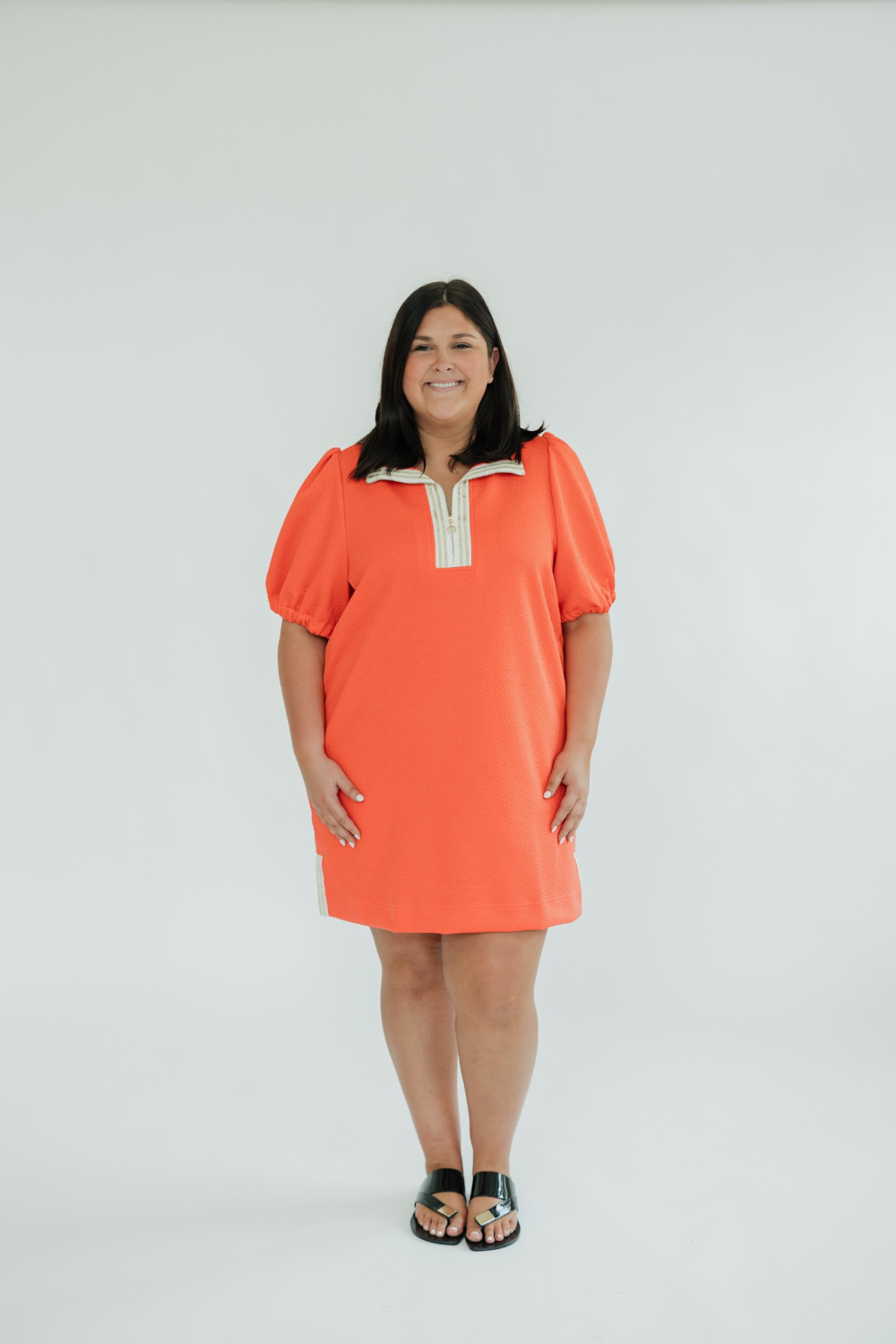casual coral dress The Felicity Pink Coral Cotton Midi Dress