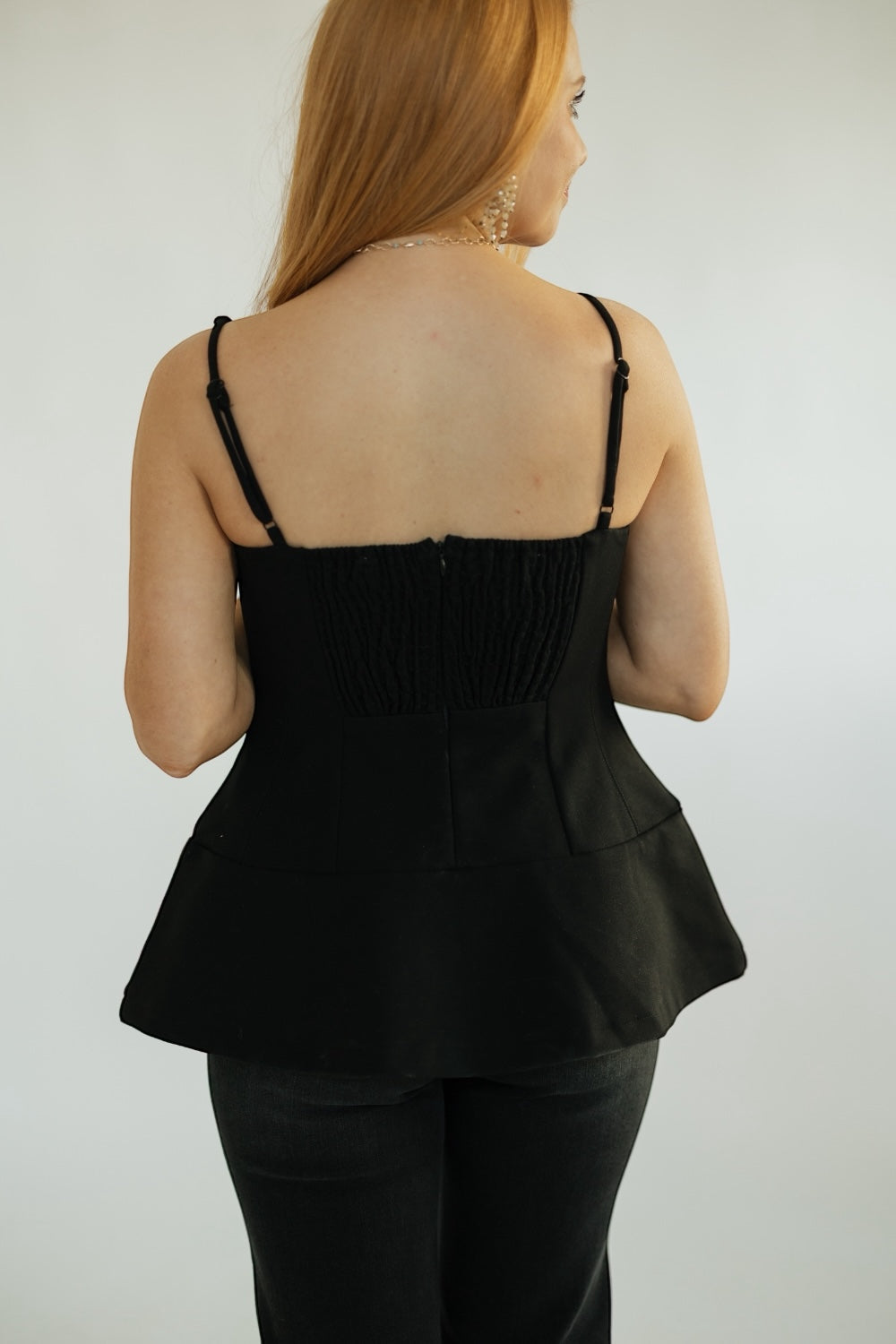 MiraBell Black Ponte Tank Top