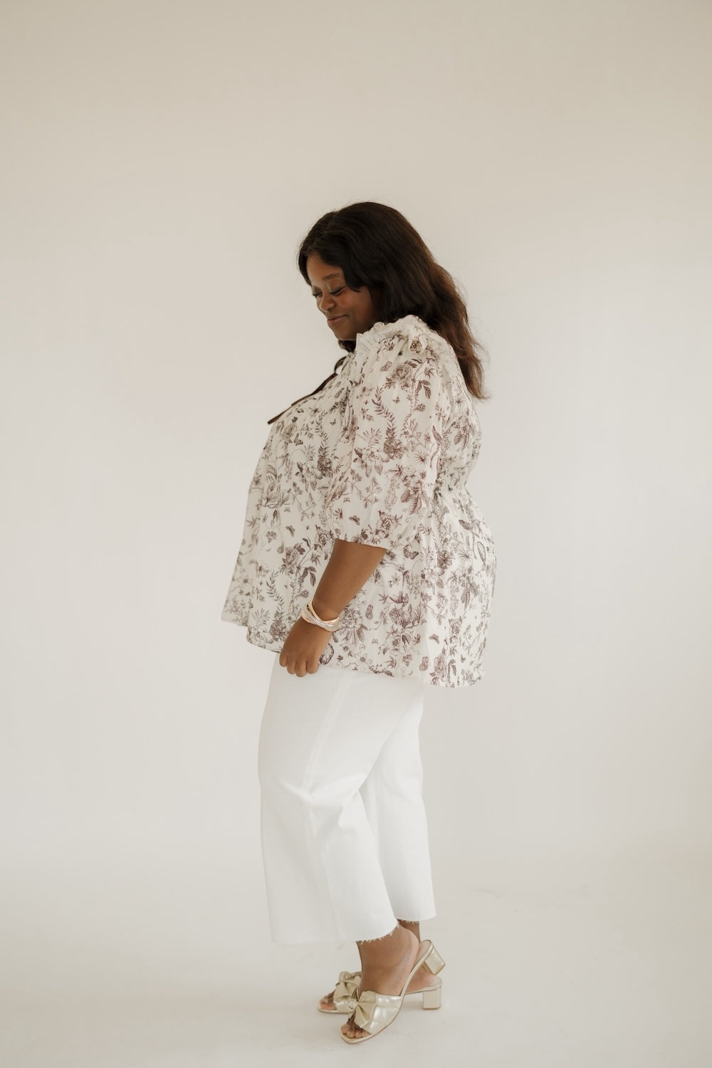 Susannah Brown Floral Blouse (S-2XL)