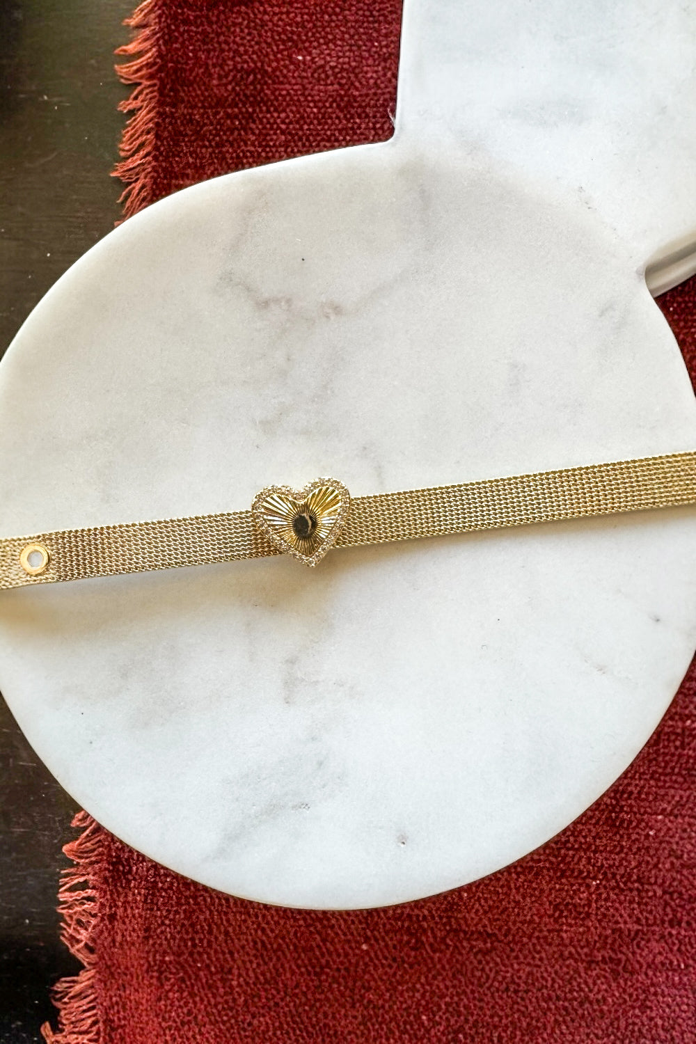 Charm Bar: Camryn Gold Heart Slide Charm