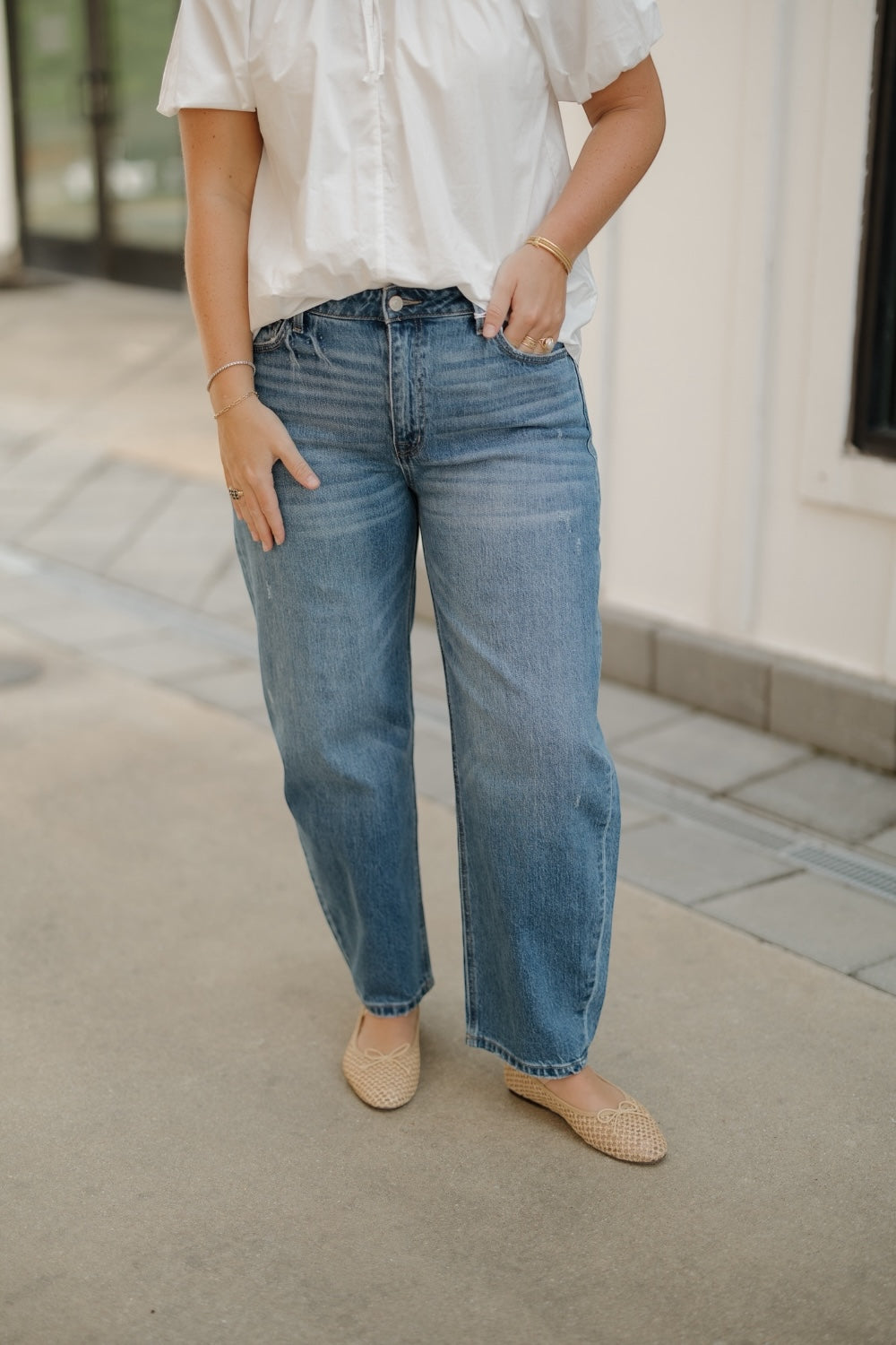 Kate Trasimeno High Rise Barrel Jean