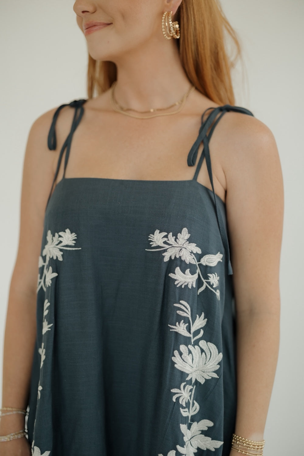 Emilie Embroidered Bubble Hem Maxi Dress (S-3XL)