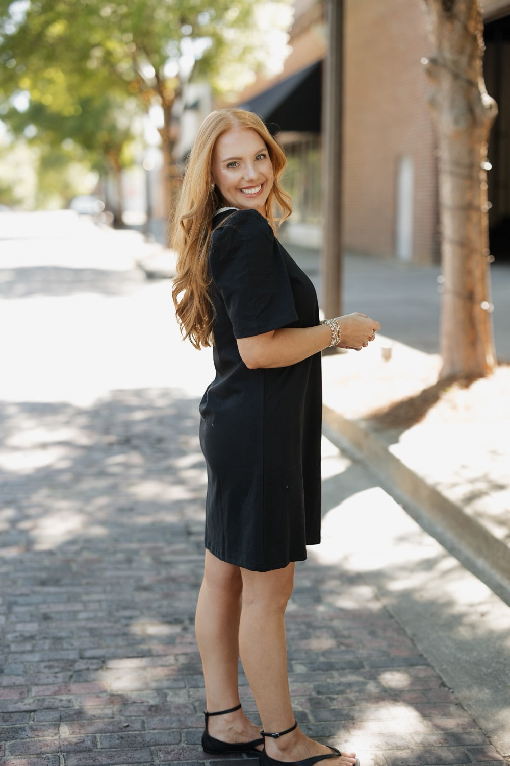 Adelyn Black T-shirt Dress (XS-XL)