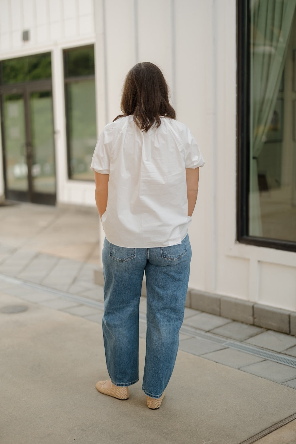 JuJu White Cotton Blouse