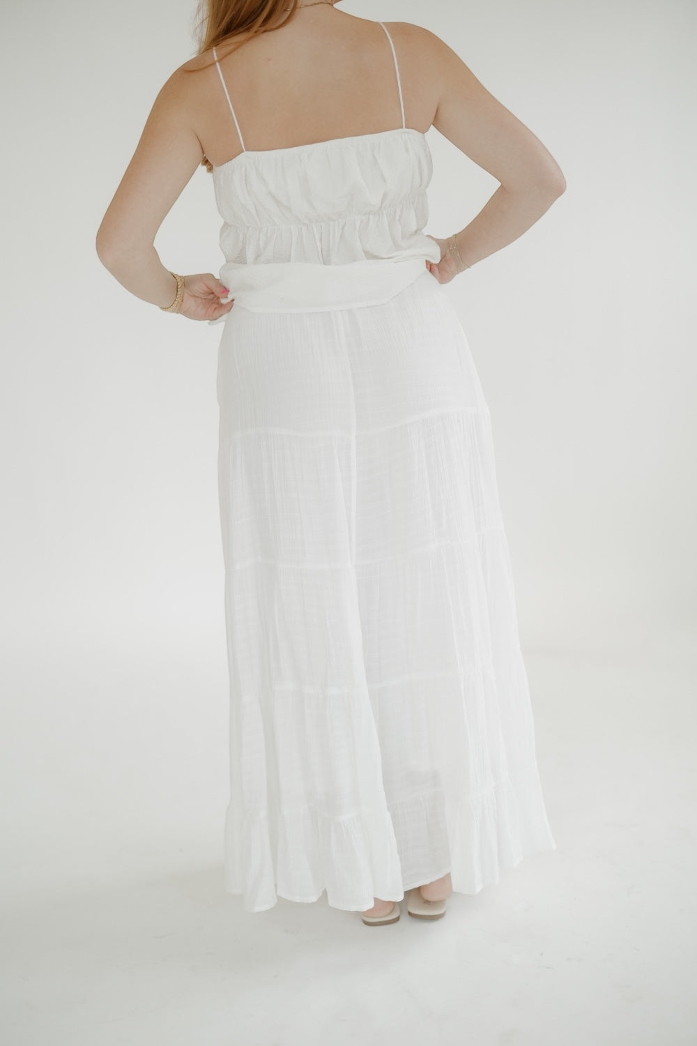 Imogen Ivory Tiered Maxi Skirt