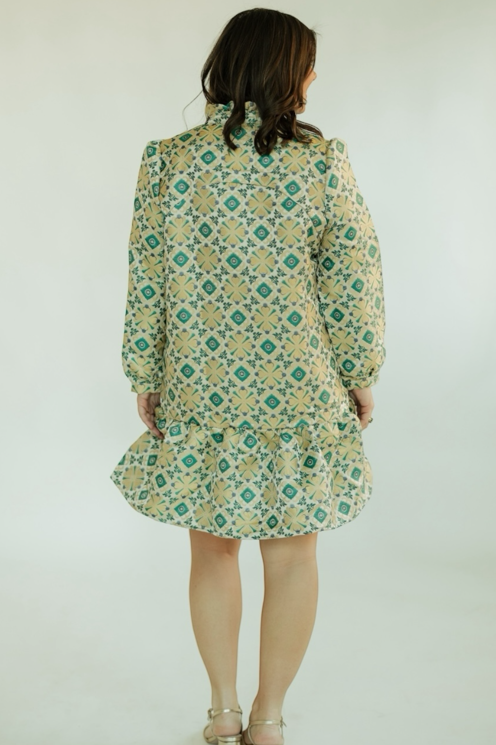 Claire Tile Jacquard Mini Dress