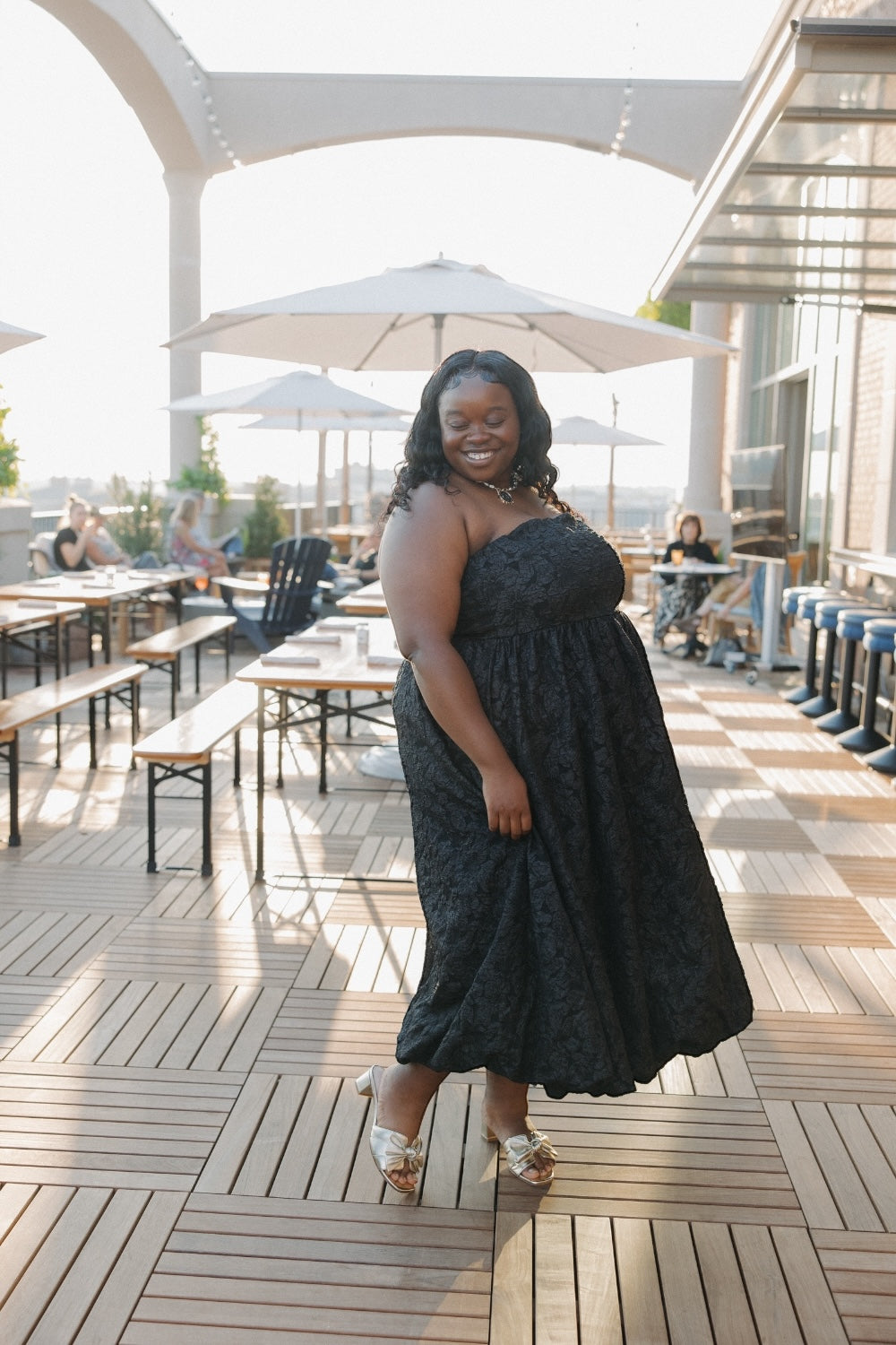 Arielle Jacquard Belle Strapless Maxi Dress (XS-3XL)