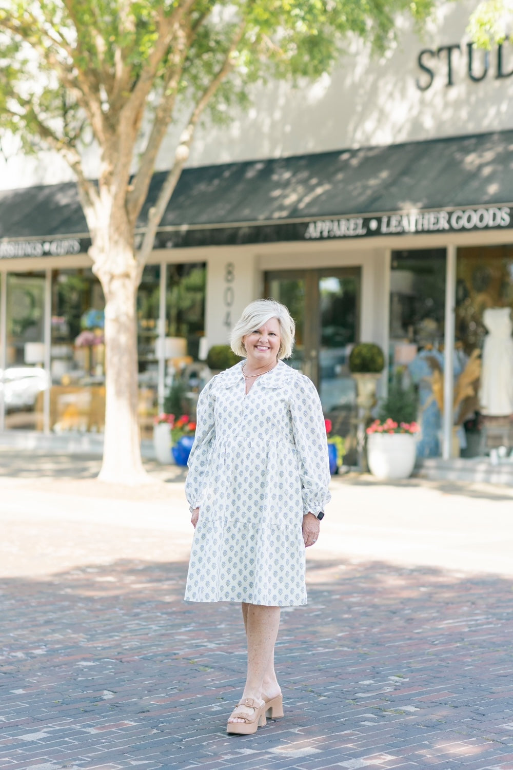 Cindy Floral Collar Midi Dress (S-3XL)