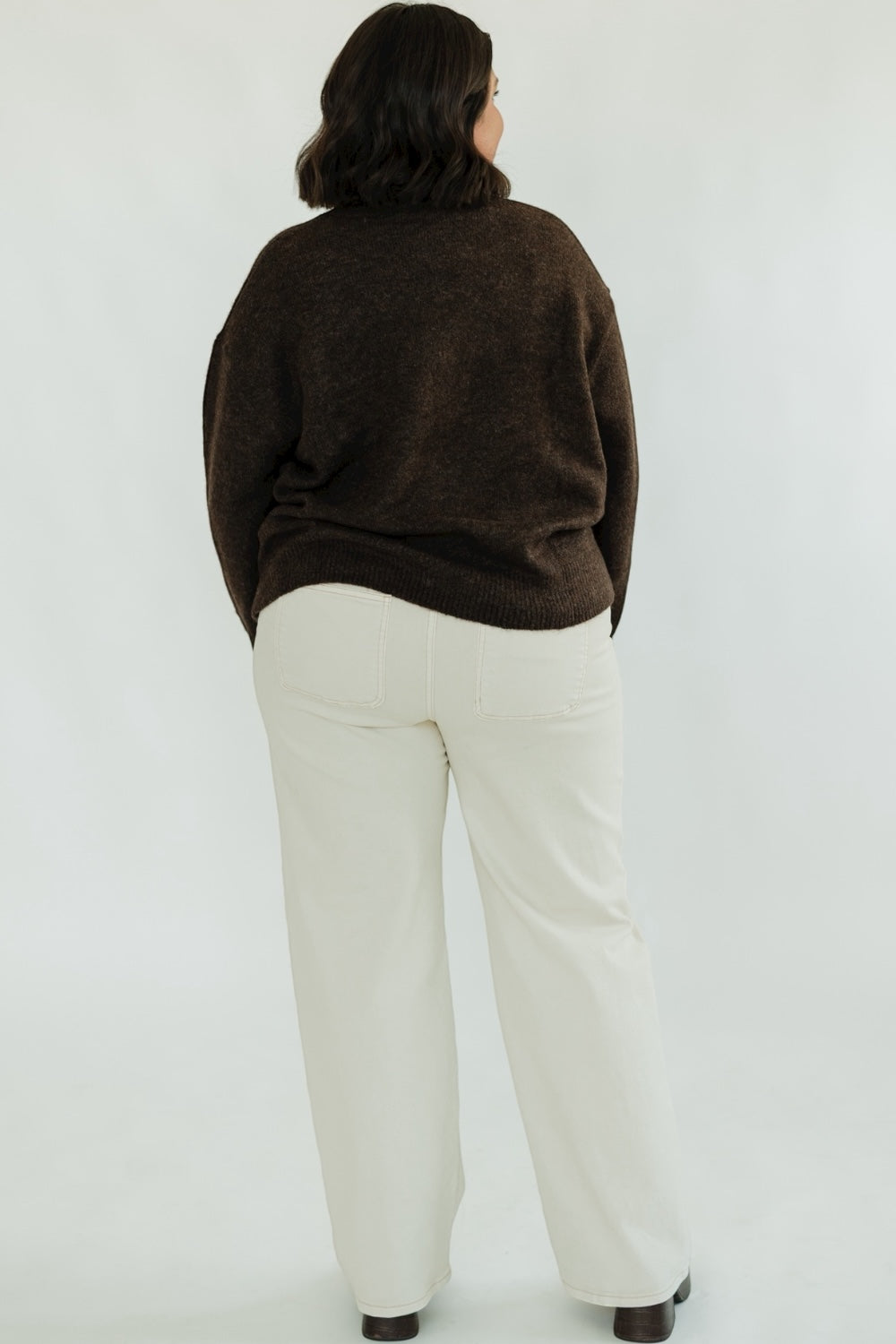 Chocolate Brown Crew Neck Sweater