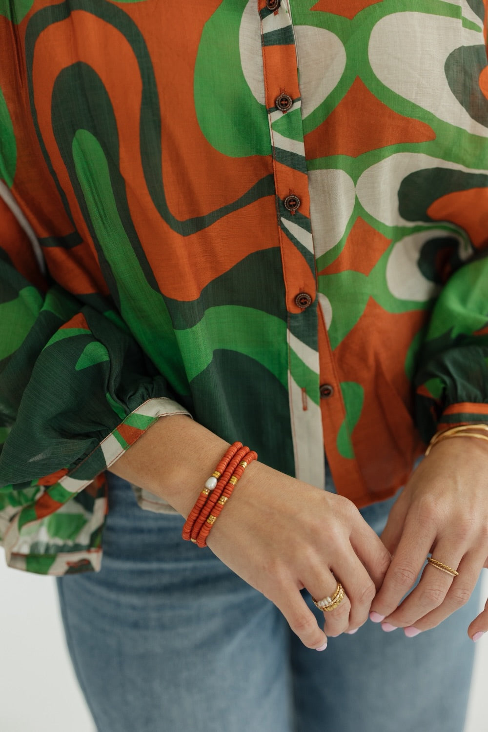 Hieshi Bracelet Set in Saffron by Noonday Collection