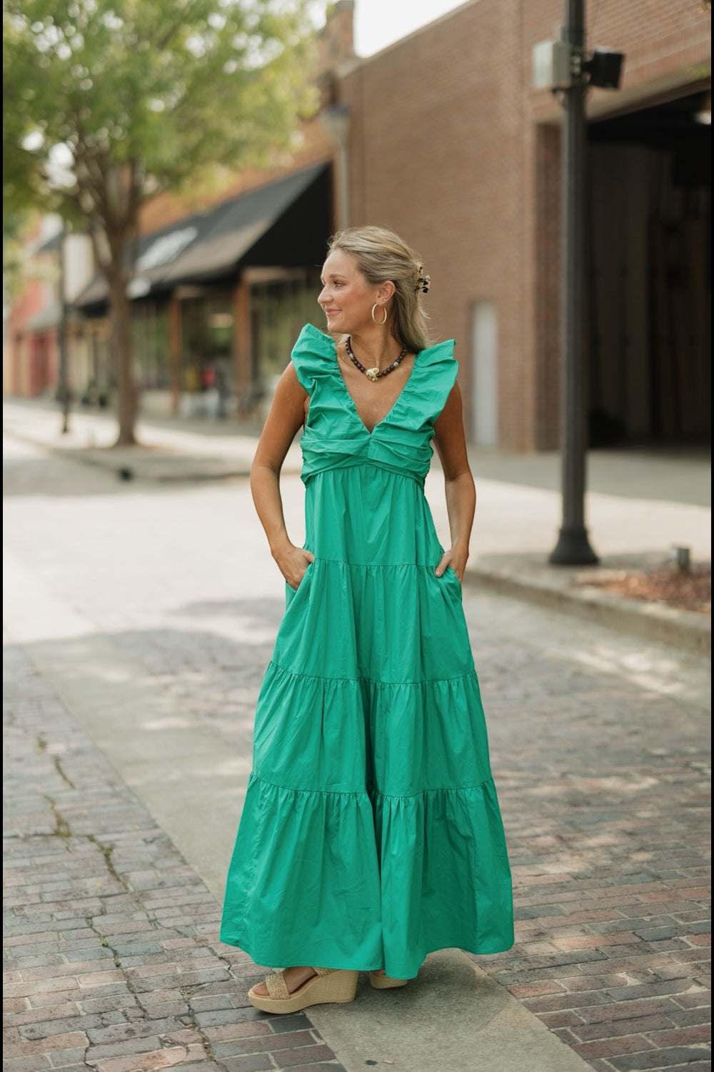 kelly green dresses Halter Maxi Dress versatile gown will make you feel like you stepped off the red carpet and onto the aisle In Her Spare Time Dress,