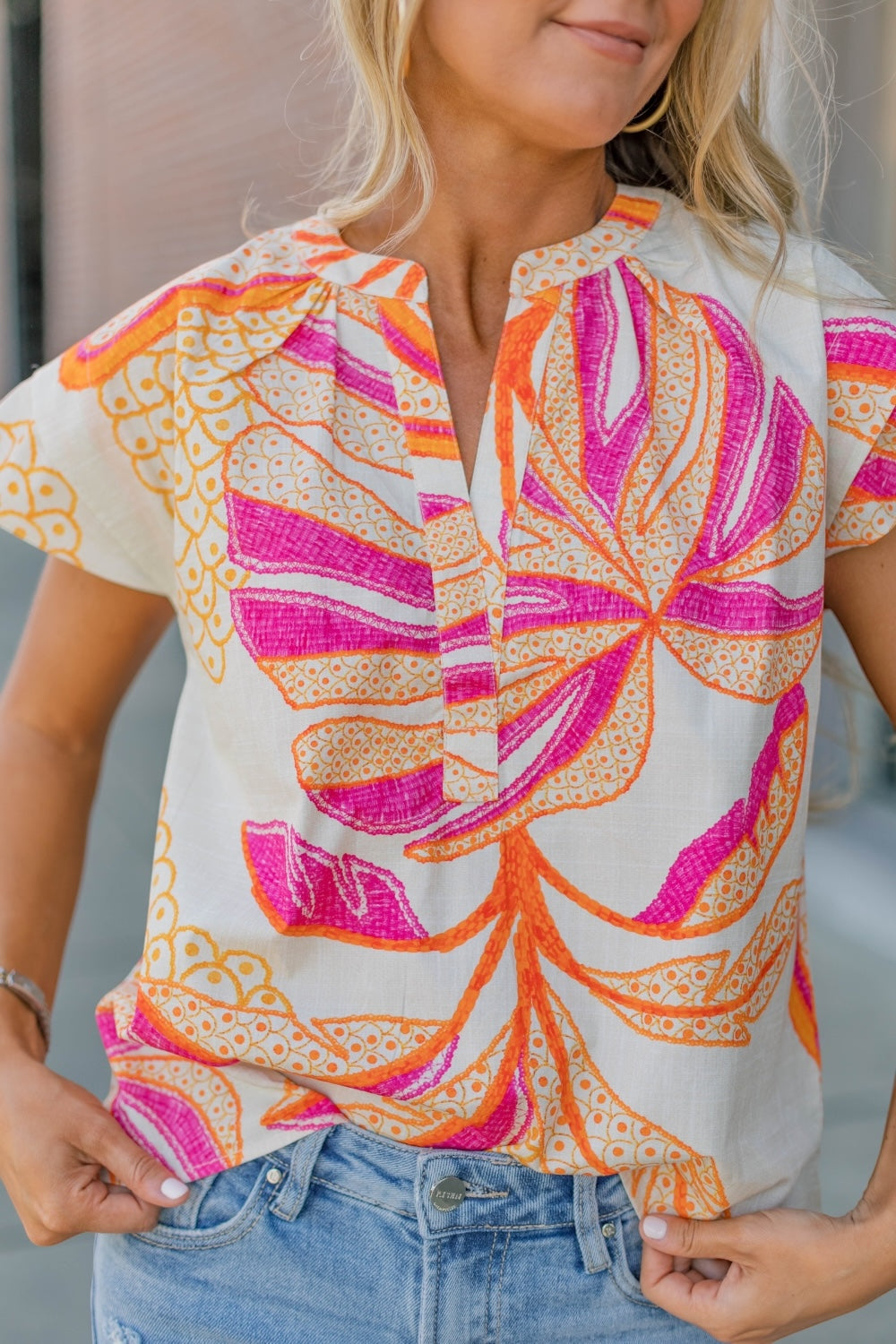 Joy Outline Palms Top by Maude