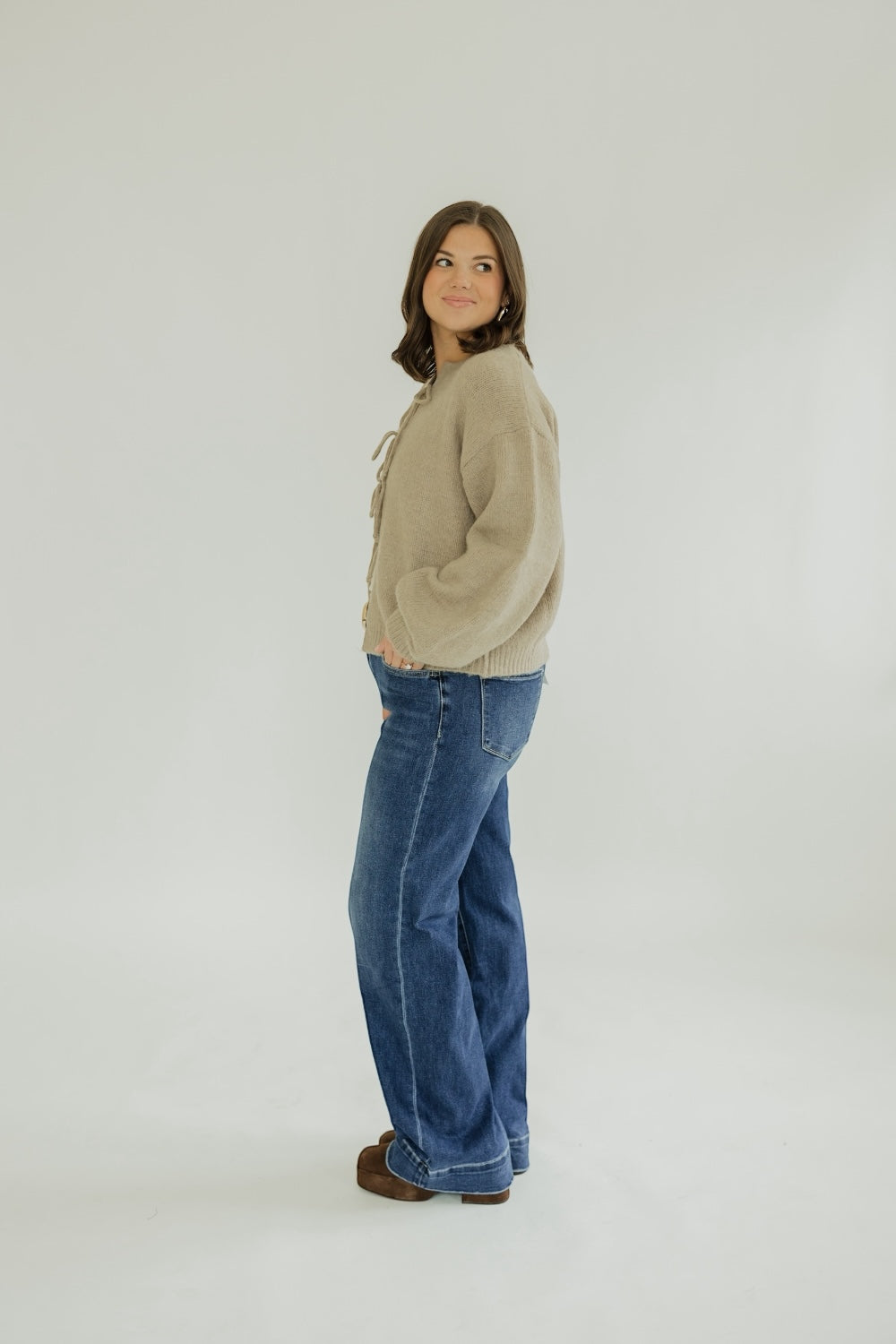 Macchiato Tie Front Sweater Cardigan (XS-XL)