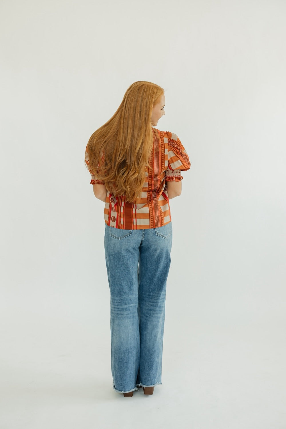 Julie Cinnamon Patterned Blouse (S-2XL)