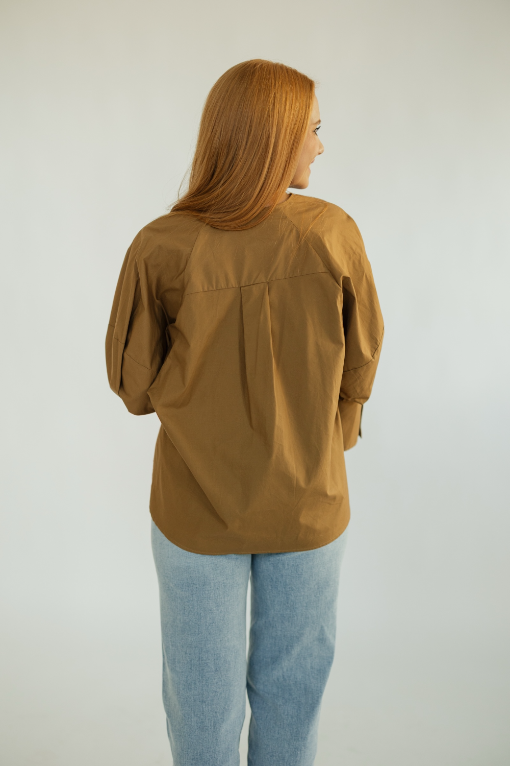 Kerry Khaki Button Down Blouse