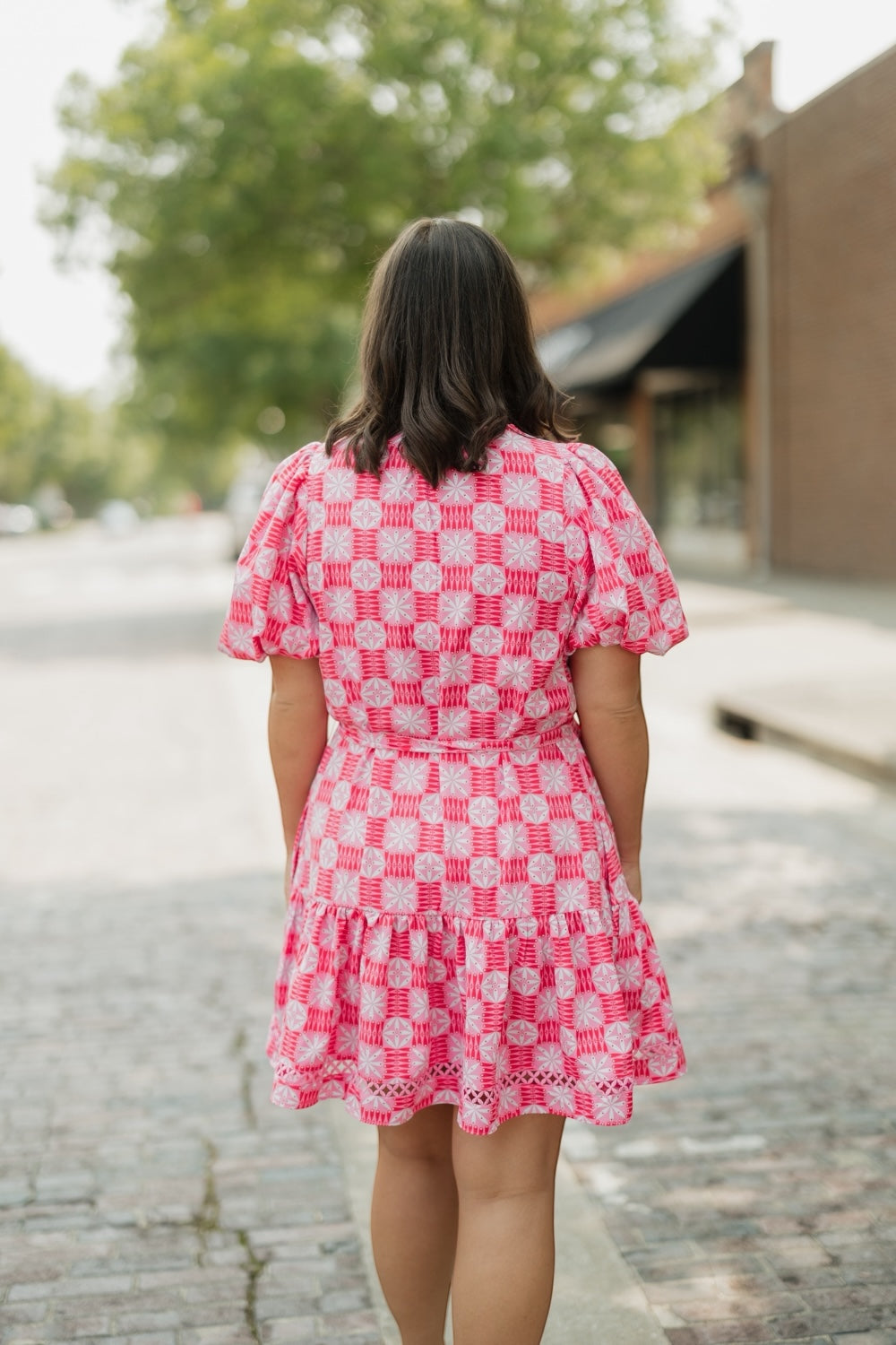 The Addison Quilted Charm Red Dress