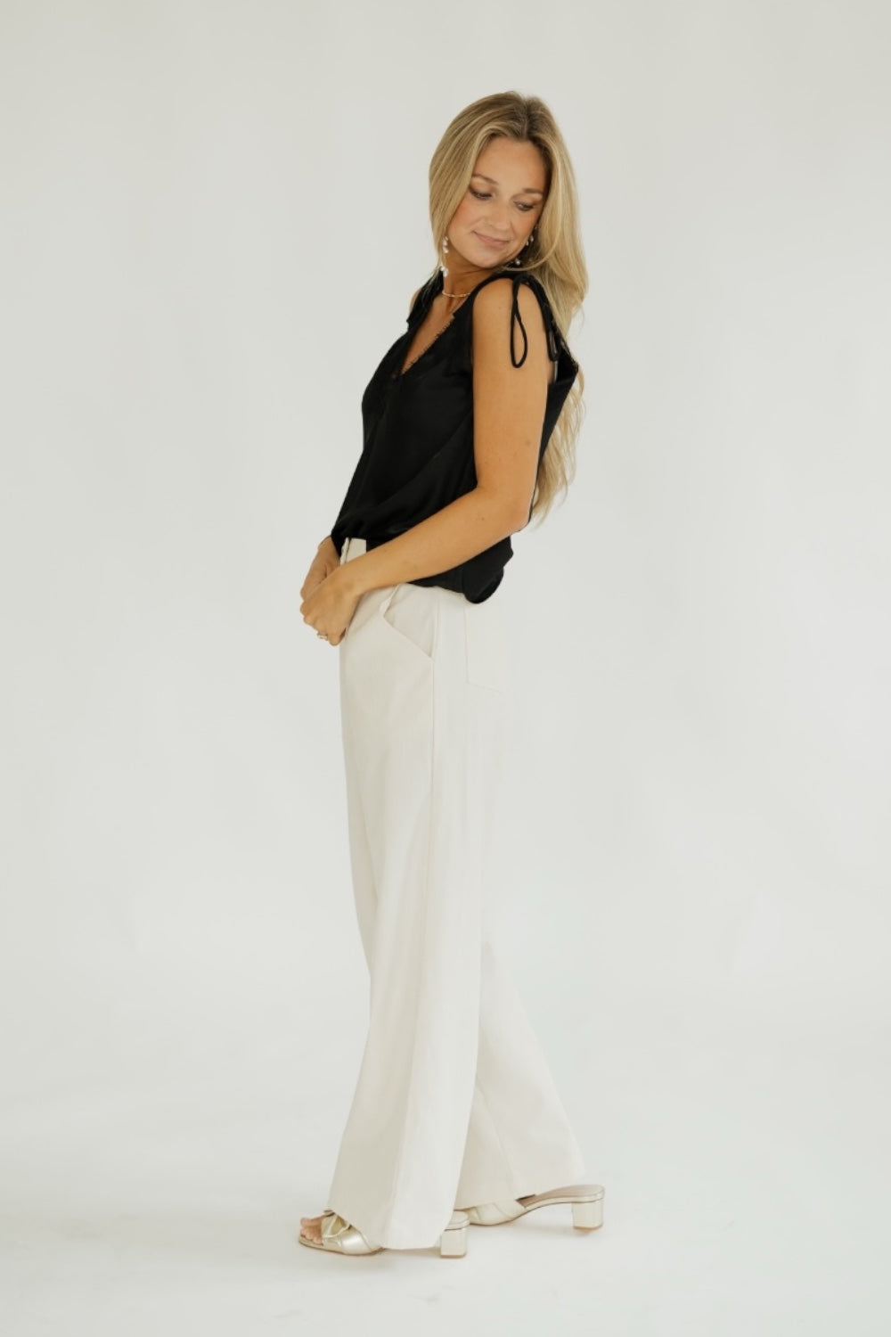Black Satin Lace Cami (XS-XL)