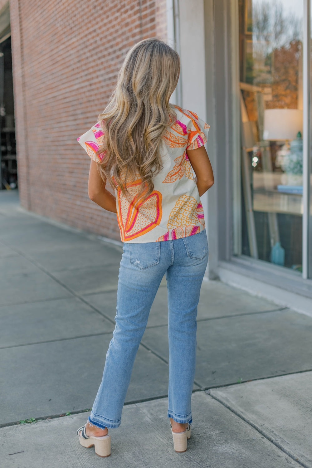 Joy Outline Palms Top by Maude