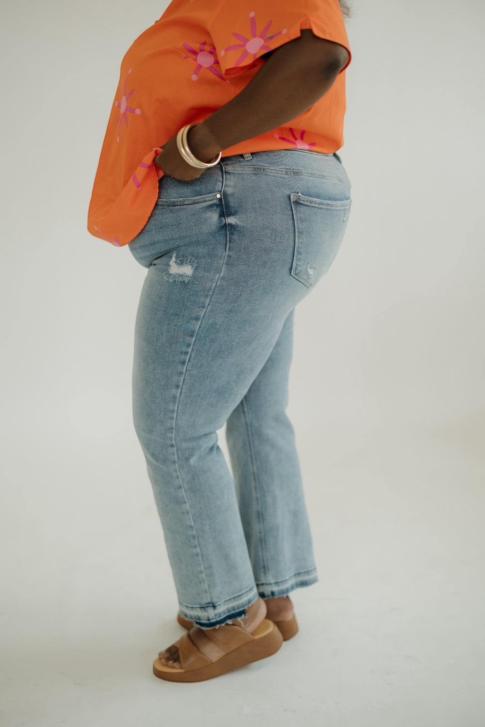 Light Wash Mid-Rise Straight Leg Jean (0-22)